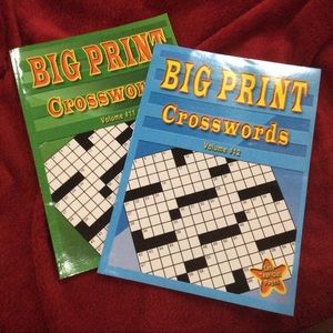 2 Vision St. Big Print Crosswords puzzles books